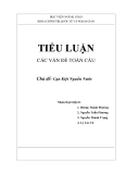 Đề tài tiểu luận: Cạn Kiệt Nguồn Nước