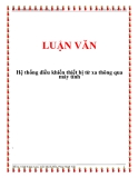  LUẬN VĂN: Hệ thống điều khiển thiết bị từ xa thông qua máy tính