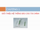 Bài giảng Báo cáo tài chính - Chương 1 Giới thiệu hệ  thống báo cáo tài chính