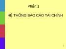 Bài giảng: HỆ THỐNG BÁO CÁO TÀI CHÍNH