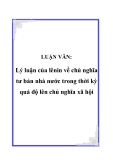 LUẬN VĂN:  Lý luận của lênin về chủ nghĩa tư bản nhà nước trong thời kỳ quá độ lên chủ nghĩa xã hội