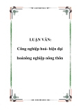 LUẬN VĂN:  Công nghiệp hoá- hiện đại hoá nông nghiệp nông thôn