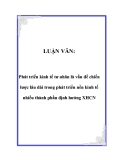 LUẬN VĂN:  Phát triển kinh tế tư nhân là vấn đề chiến lược lâu dài trong phát triển nền kinh tế nhiều thành phần định hướng XHCN