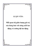 LUẬN VĂN:  Mối quan hệ giữa lượng giá trị của hàng hoá với năng suất lao động và cường độ lao động