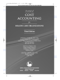 ESSENTIALS OF COST ACCOUNTING FOR HEALTH CARE ORGANIZATIONS
