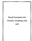 duyệt fac trên chrome với phong cách mới