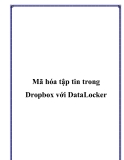 Mã hóa tập tin trong Dropbox với DataLocker