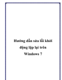 Hướng dẫn sửa lỗi khởi động lặp lại trên Windows 7