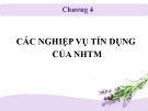 CÁC NGHIỆP VỤ TÍN DỤNG CỦA NHTM