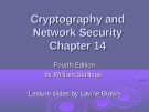 Cryptography and Network Security - Chapter 14