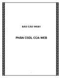 BÁO CÁO WEB1:  PHẦN CSDL CỦA WEB