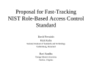 Proposal for Fast-TrackingNIST Role-Based Access Control Standard