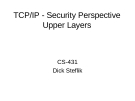 TCP/IP - Security PerspectiveUpper Layers