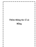 Thêm thông tin về cá Rồng