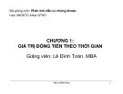  CHƯƠNG 1: GIÁ TRỊ ĐỒNG TIỀN THEO THỜI GIAN