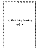 Kỹ thuật trồng Lan công nghệ cao