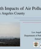Air Pollution : - Effects Of Pollutants  And Public Policy Concern