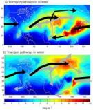 Rapid intercontinental air pollution transport associated with a meteorological bomb