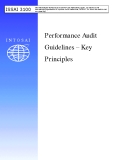 Performance Audit  Guidelines – Key  Principles 
