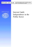 Internal Audit  Independence in the  Public Sector 