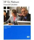 Hp 12c financial calculator user's guide
