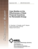 Case Studies on the  Effectiveness of State  Financial Incentives for Renewable Energy   