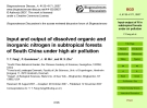 Input and output of dissolved organic and inorganic nitrogen in subtropical forests of South China under high air pollution