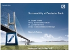Sustainability at Deutsche Bank