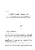 Tiểu luận: Phương pháp ngoại suy và ứng dụng trong dự báo