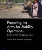 Preparing the Army for Stability Operations - Doctrinal and Interagency Issues