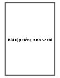 Bài tập tiếng Anh về thì