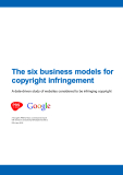 The six business models for  copyright infringement: A data-driven study of websites considered to be infringing copyright