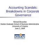 CORPORATE GOVERNANCE AND ACCOUNTING SCANDALS*
