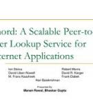 Chord: A Scalable Peertopeer Lookup Service for Internet Applications