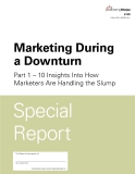 MARKETING DURING A DOWNTURN: INSIGHTS INTO HOW MARKETERS ARE HANDLING THE SLUMP