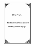 LUẬN VĂN:  Tổ chức kế toán thành phẩm và tiêu thụ tại doanh nghiệp