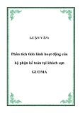 LUẬN VĂN:  Phân tích tình hình hoạt động của bộ phận kế toán tại khách sạn GUOMA