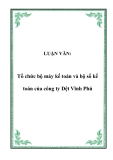 LUẬN VĂN:  Tổ chức bộ máy kế toán và bộ sổ kế toán của công ty Dệt Vĩnh Phú