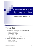 Các đặc điểm C++ áp dụng cho class