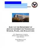         AUDIT OF THE DEPARTMENT OF JUSTICE’S   IMPLEMENTATION OF THE INTEGRATED   WIRELESS NETWORK  