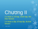 Chương II: Hoán vị, tổ hợp, chỉnh hợp