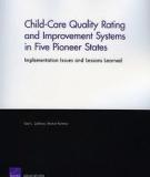 Child-Care Quality Rating and Improvement Systems in Five Pioneer States