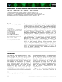 Báo cáo khoa học: Diterpene production in Mycobacterium tuberculosis Lisa Prach1, James Kirby2, Jay D. Keasling2,3,4 and Tom Alber1