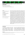 Báo cáo khoa học: An X-ray diffraction study of model membrane raft structures