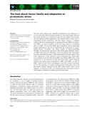 Báo cáo khoa học:  The heat shock factor family and adaptation to proteotoxic stress