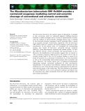 Báo cáo khoa học: The Mycobacterium tuberculosis ORF Rv0654 encodes a carotenoid oxygenase mediating central and excentric cleavage of conventional and aromatic carotenoids