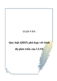 LUẬN VĂN:  Quy luật QHSX phù hợp với trình độ phát triển của LLSX