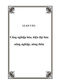 Báo cáo: Công nghiệp hóa, hiện đại hóa nông nghiệp, nông thôn