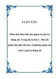 Luận văn đề tài :  Phân tích bản chất của phạm trù giá trị thặng dư. Trong bộ tư bản C. Mác đã phân tích như thế nào về phương pháp sản xuất ra giá trị thặng dư