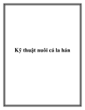 Kỹ thuật nuôi cá la hán